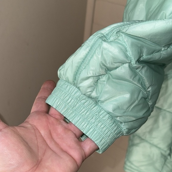 Free People coat Patricia poncho hoodie snap jacket sides NWT small green mist - Picture 6 of 16